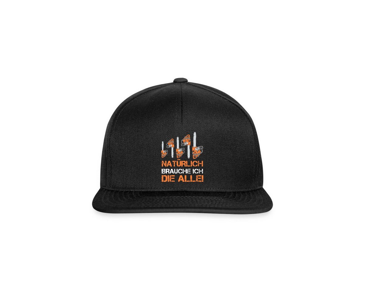 Spreadshirt Snapback Cap natürlich Brauche ich Die Alle Motorsäge Snapback Cap (1-St) von Spreadshirt