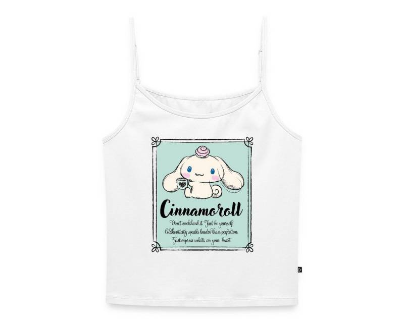 Spreadshirt Spaghettitop Cinnamoroll Just Be Yourself Frauen Spaghetti Tank Top (1-tlg) von Spreadshirt