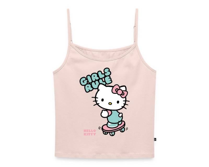 Spreadshirt Spaghettitop Hello Kitty Auf Skateboard Girls Rule Frauen Spaghetti Tank Top (1-tlg) von Spreadshirt