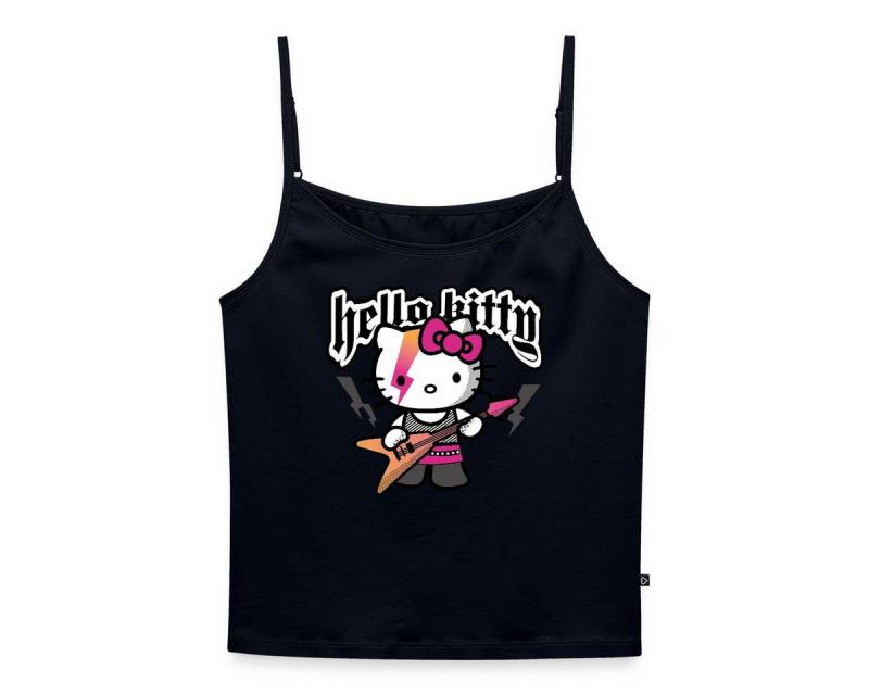Spreadshirt Spaghettitop Hello Kitty E-Gitarre Rock Style Frauen Spaghetti Tank Top (1-tlg) von Spreadshirt