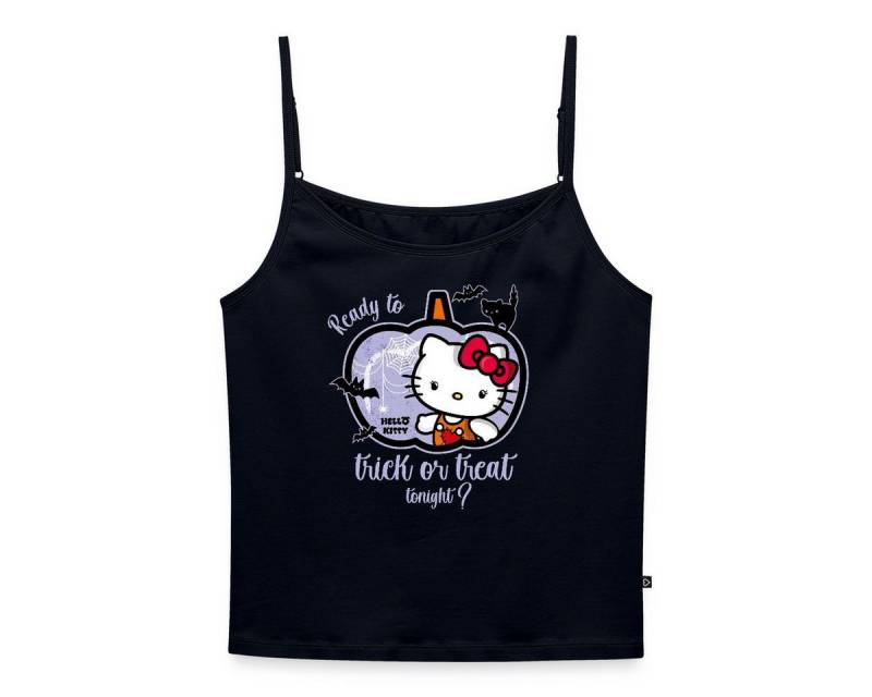 Spreadshirt Spaghettitop Hello Kitty Halloween Süßes Oder Saures Frauen Spaghetti Tank Top (1-tlg) von Spreadshirt