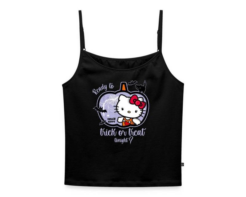 Spreadshirt Spaghettitop Hello Kitty Halloween Süßes Oder Saures Frauen Spaghetti Tank Top (1-tlg) von Spreadshirt