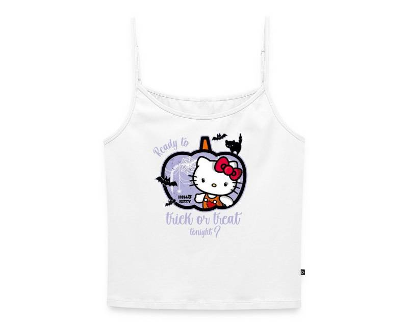 Spreadshirt Spaghettitop Hello Kitty Halloween Süßes Oder Saures Frauen Spaghetti Tank Top (1-tlg) von Spreadshirt