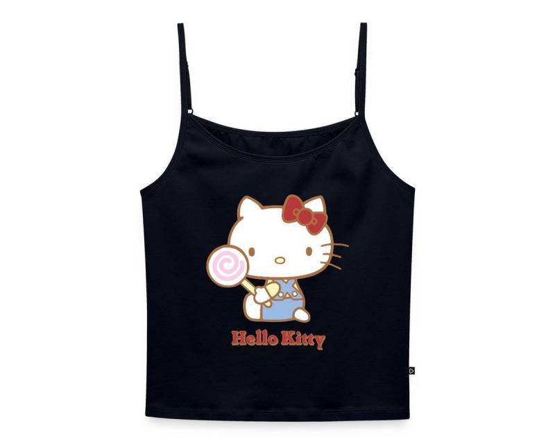 Spreadshirt Spaghettitop Hello Kitty Mit Lollipop Frauen Spaghetti Tank Top (1-tlg) von Spreadshirt