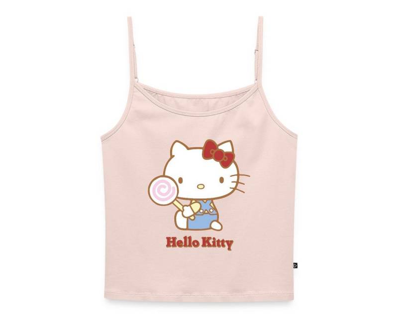 Spreadshirt Spaghettitop Hello Kitty Mit Lollipop Frauen Spaghetti Tank Top (1-tlg) von Spreadshirt