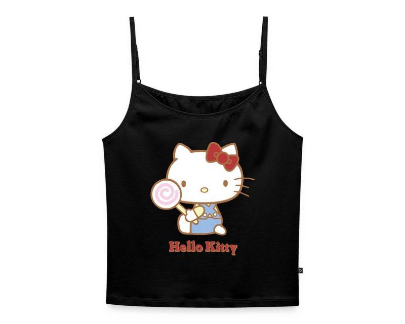 Spreadshirt Spaghettitop Hello Kitty Mit Lollipop Frauen Spaghetti Tank Top (1-tlg) von Spreadshirt