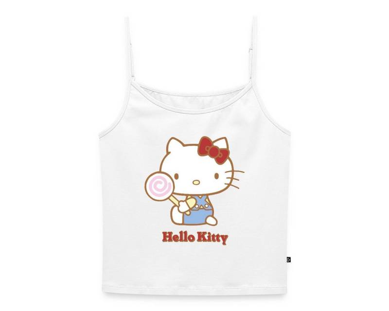Spreadshirt Spaghettitop Hello Kitty Mit Lollipop Frauen Spaghetti Tank Top (1-tlg) von Spreadshirt