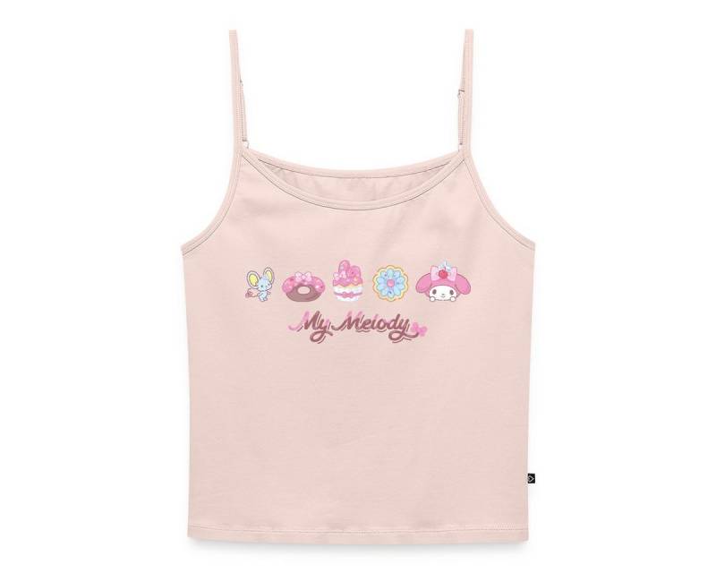 Spreadshirt Spaghettitop My Melody Mit Flat Und Gebäckstücken Frauen Spaghetti Tank Top (1-tlg) von Spreadshirt