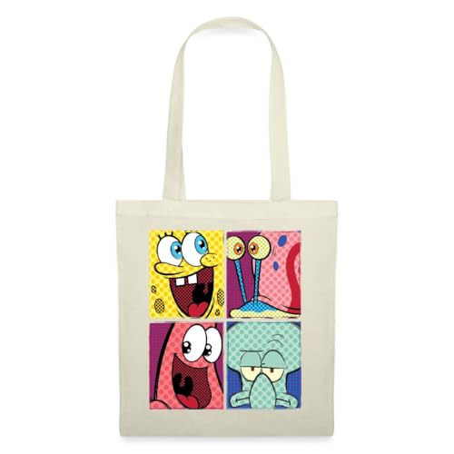 Spreadshirt SpongeBob Schwammkopf Patrick Gary Thaddäus Stoffbeutel, One size, Natur Spreadshirt SpongeBob Schwammkopf Patrick Gary Thaddäus Stoffbeutel, One size, Natur von Spreadshirt