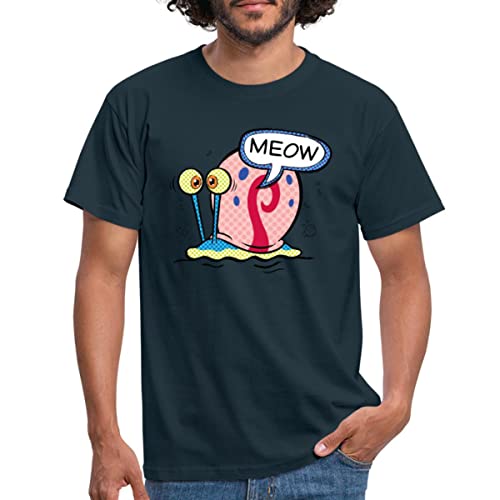 Spreadshirt Spongebob Schwammkopf Gary Die Schnecke Männer T-Shirt, L, Navy von Spreadshirt