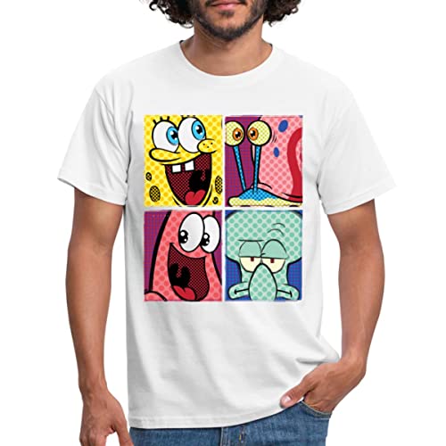 Spreadshirt Spongebob Schwammkopf Ich Bin Bereit Brustmotiv Männer T-Shirt, L, weiß von Spreadshirt