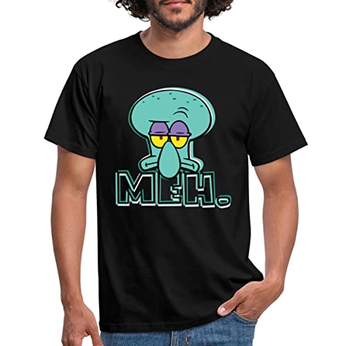 Spreadshirt Spongebob Schwammkopf Thaddäus Q. Tentakel Männer T-Shirt, XL, Schwarz von Spreadshirt