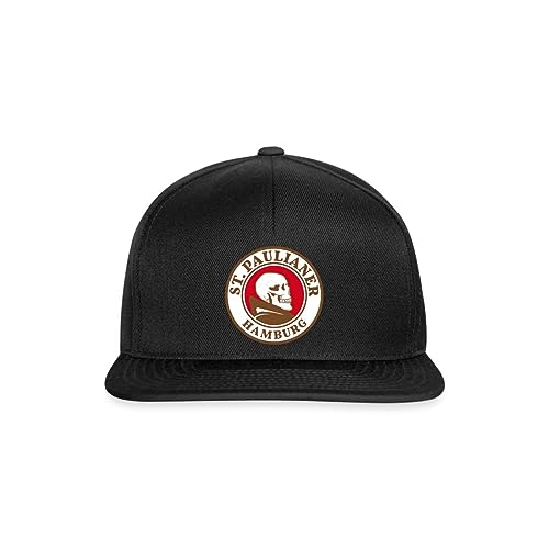 Spreadshirt St. Paulianer Totenkopf Mönch Snapback Cap, One Size, Schwarz/Schwarz von Spreadshirt