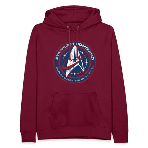 Spreadshirt Star Trek Discovery Abzeichen Sternenflotte Frauen Hoodie, M, Bordeaux von Spreadshirt