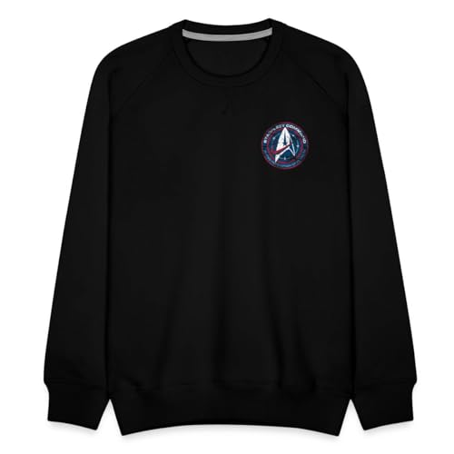 Spreadshirt Star Trek Discovery Abzeichen Sternenflotte Klein Männer Premium Pullover, L, Schwarz von Spreadshirt