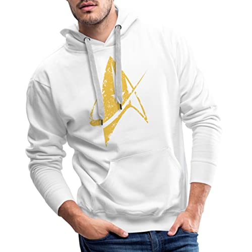 Spreadshirt Star Trek Discovery Delta Abzeichen Gold Männer Premium Hoodie, L, weiß von Spreadshirt