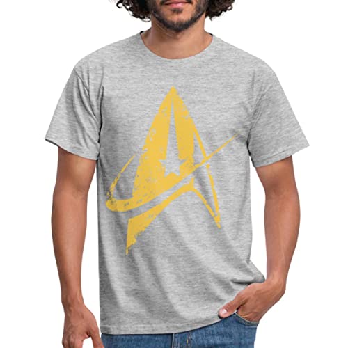 Spreadshirt Star Trek Discovery Delta Abzeichen Gold Männer T-Shirt, L, Grau meliert von Spreadshirt