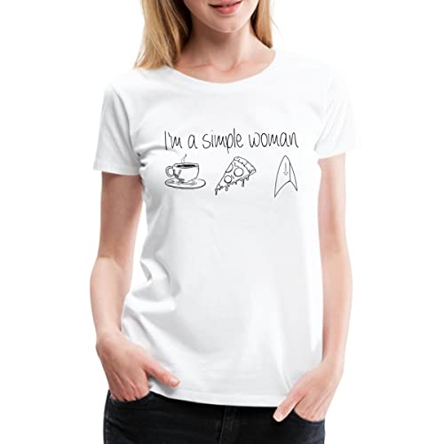 Spreadshirt Star Trek Discovery I'm A Simple Woman Frauen Premium T-Shirt, XXL, weiß von Spreadshirt