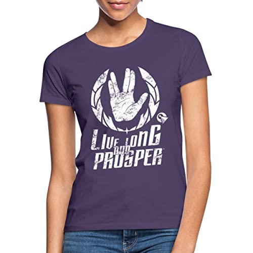 Spreadshirt Star Trek Discovery LLAP Vulkanier Frauen T-Shirt, L, Dunkellila von Spreadshirt