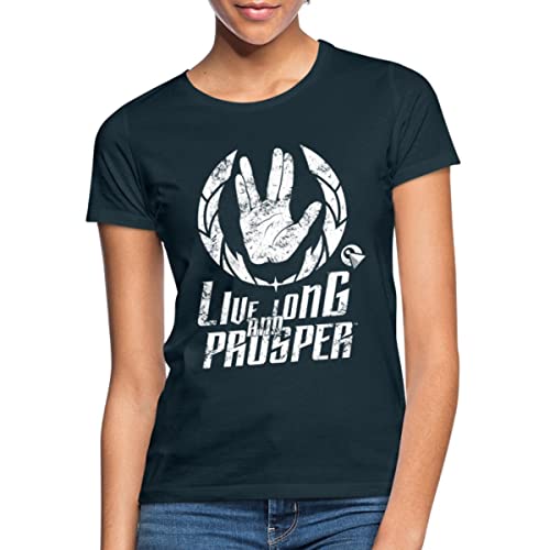 Spreadshirt Star Trek Discovery LLAP Vulkanier Frauen T-Shirt, M, Navy von Spreadshirt