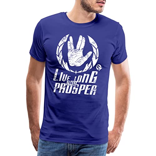 Spreadshirt Star Trek Discovery LLAP Vulkanier Männer Premium T-Shirt, M, Königsblau von Spreadshirt