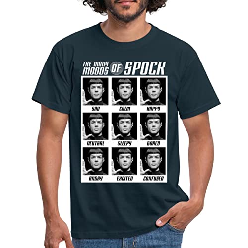 Spreadshirt Star Trek Discovery Moods of Spock Männer T-Shirt, XXL, Navy von Spreadshirt