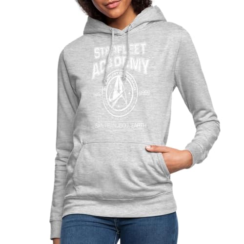 Spreadshirt Star Trek Discovery Starfleet Academy Frauen Hoodie, L, Hellgrau meliert von Spreadshirt