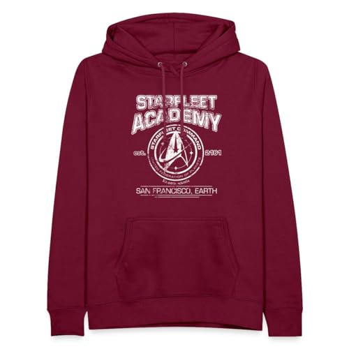 Spreadshirt Star Trek Discovery Starfleet Academy Frauen Hoodie, XXL, Bordeaux von Spreadshirt