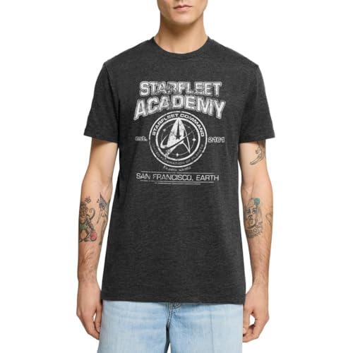 Spreadshirt Star Trek Discovery Starfleet Academy Männer Premium T-Shirt, M, Anthrazit meliert von Spreadshirt