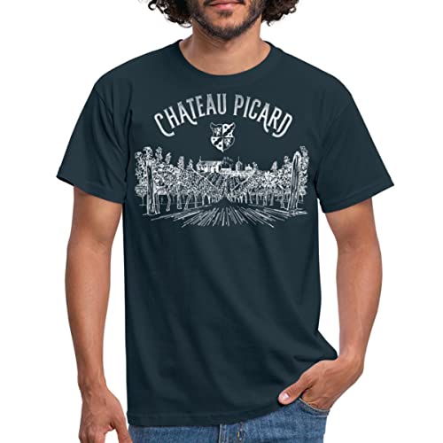 Spreadshirt Star Trek Picard Chateau Picard Männer T-Shirt, L, Navy von Spreadshirt