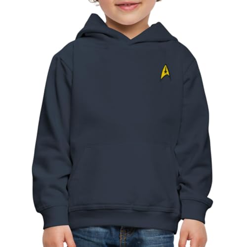 Spreadshirt Star Trek The Original Series Besatzung Logo Stick Kinder Premium Hoodie, 122/128 (7-8 Jahre), Navy von Spreadshirt