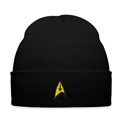 Spreadshirt Star Trek The Original Series Besatzung Logo Stick Wintermütze, One Size, Schwarz von Spreadshirt