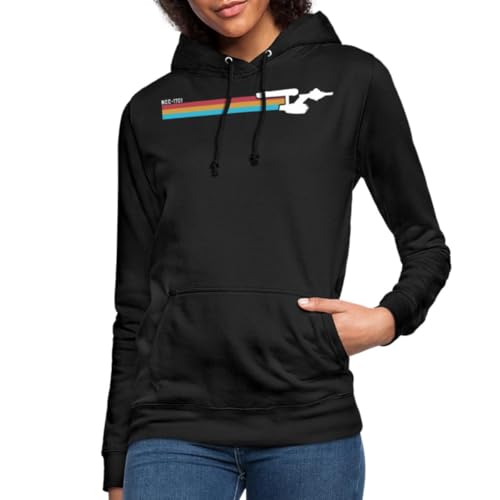 Spreadshirt Star Trek The Original Series NCC-1701 Regenbogen Frauen Hoodie, L, Schwarz von Spreadshirt