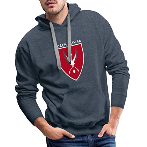 Spreadshirt Storch Heinar Eisbrecher Männer Premium Hoodie, XL, Jeansblau von Spreadshirt