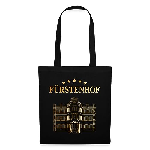 Spreadshirt Sturm Der Liebe Hotel Fürstenhof Logo Stoffbeutel, One size, Schwarz von Spreadshirt