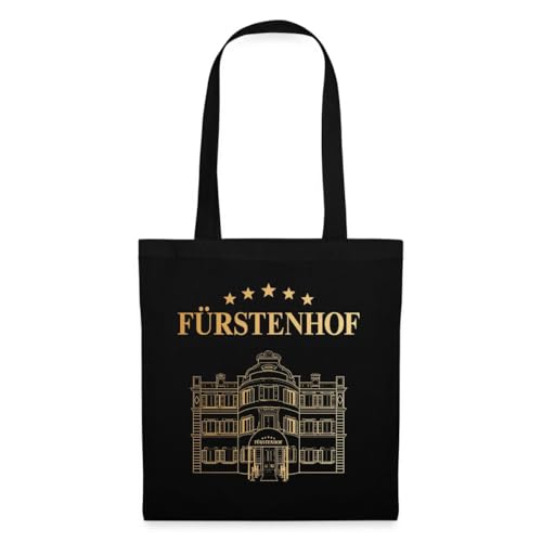 Spreadshirt Sturm Der Liebe Hotel Fürstenhof Logo Einkaufstasche, One size, Schwarz von Spreadshirt