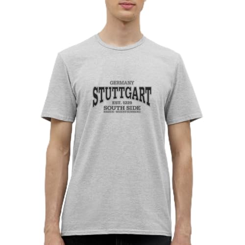 Spreadshirt Stuttgart Germany Baden-Württemberg Männer T-Shirt, XL, Grau meliert von Spreadshirt