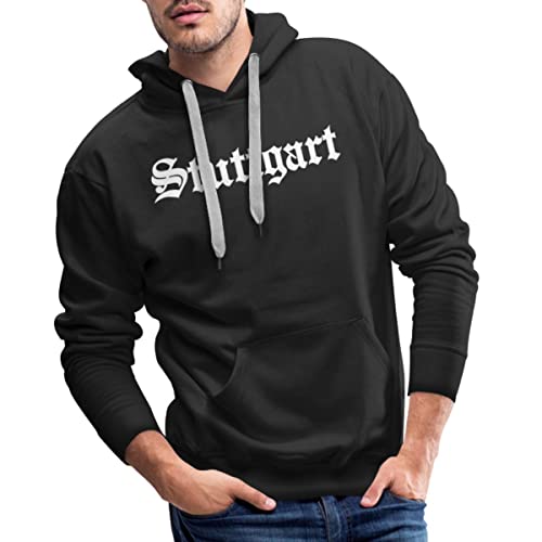 Spreadshirt Stuttgart Männer Premium Hoodie, XL, Schwarz von Spreadshirt