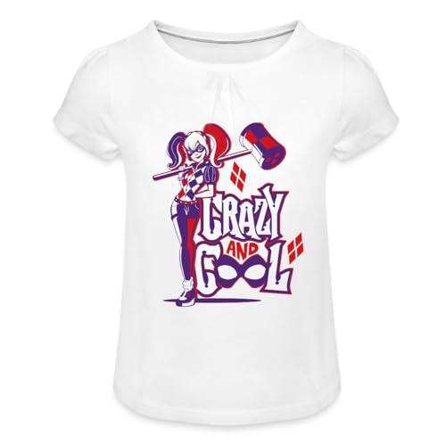 Spreadshirt Super Hero Girls Harley Quinn Hammer Mädchen T-Shirt mit Raffungen, 6 Jahre, Weiß Spreadshirt Super Hero Girls Harley Quinn Hammer Mädchen T-Shirt mit Raffungen, 6 Jahre, Weiß von Spreadshirt