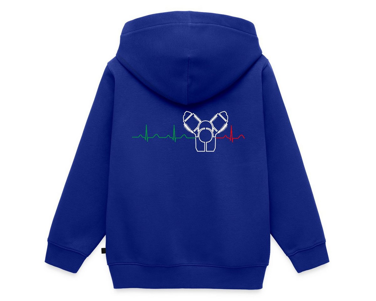 Spreadshirt Sweatjacke Motorrad Rundmotor Heartbeat Italien REGULAR FIT Kinder/Teenager Premi (1-tlg) von Spreadshirt