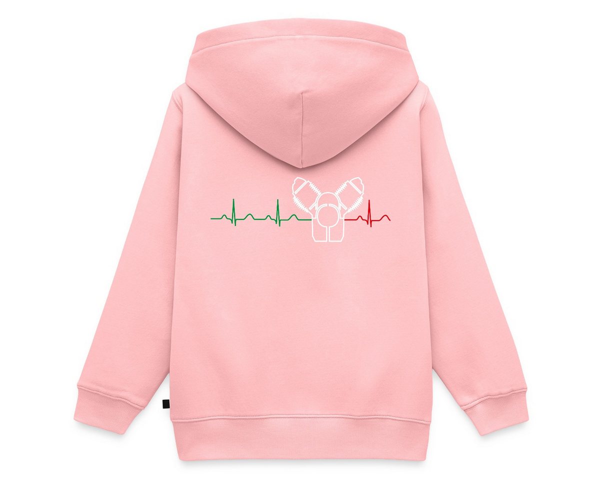 Spreadshirt Sweatjacke Motorrad Rundmotor Heartbeat Italien REGULAR FIT Kinder/Teenager Premi (1-tlg) von Spreadshirt