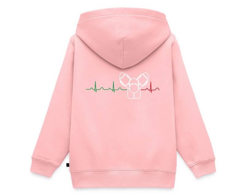 Spreadshirt Sweatjacke Motorrad Rundmotor Heartbeat Italien REGULAR FIT Kinder/Teenager Premi (1-tlg) von Spreadshirt