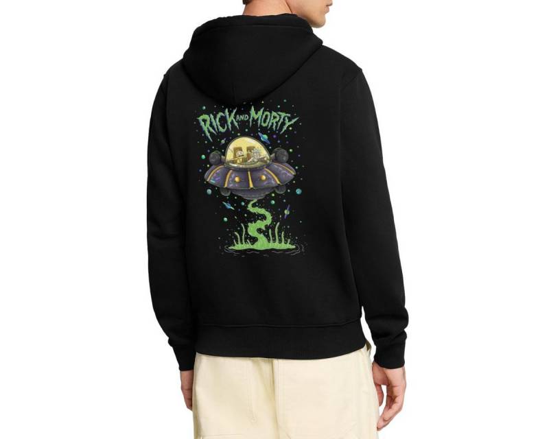 Spreadshirt Sweatjacke Rick and Morty Fliegen Im Raumschiff Kapuzenjacke Herren (1-tlg) von Spreadshirt