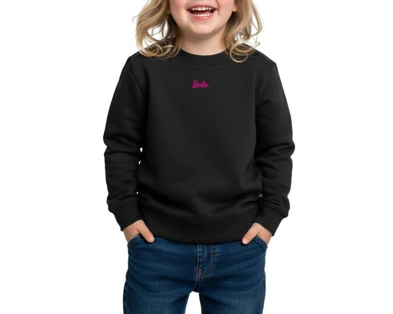 Spreadshirt Sweatshirt Barbie Logo Klein Stick REGULAR FIT Kinder/Teenager Premium Bio Crew N (1-tlg) von Spreadshirt