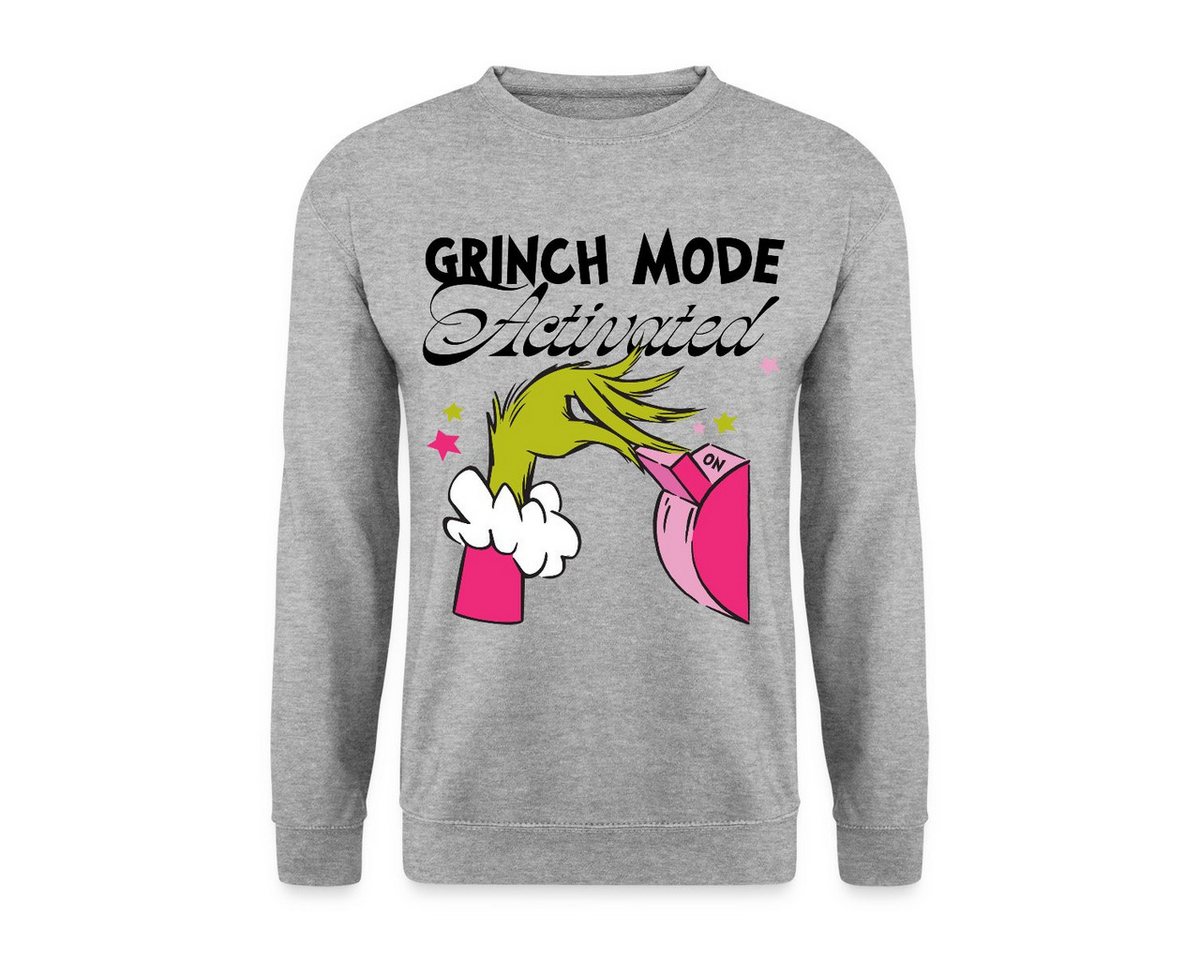 Spreadshirt Sweatshirt Der Grinch Statement Grinch Mode Activated Unisex Pullover (1-tlg) von Spreadshirt
