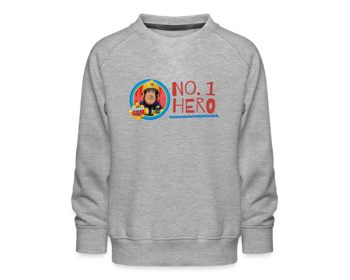 Spreadshirt Sweatshirt Feuerwehrmann Sam™ No. 1 Hero Kinder Premium Pullover (1-tlg) von Spreadshirt