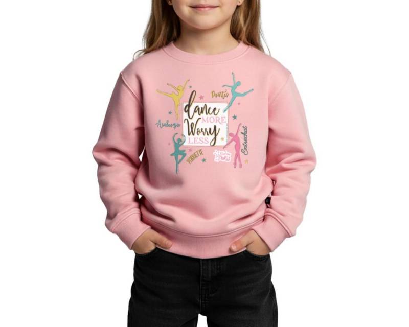 Spreadshirt Sweatshirt Find me in Paris Dance more worry less Spruch REGULAR FIT Kinder/Teena (1-tlg) von Spreadshirt