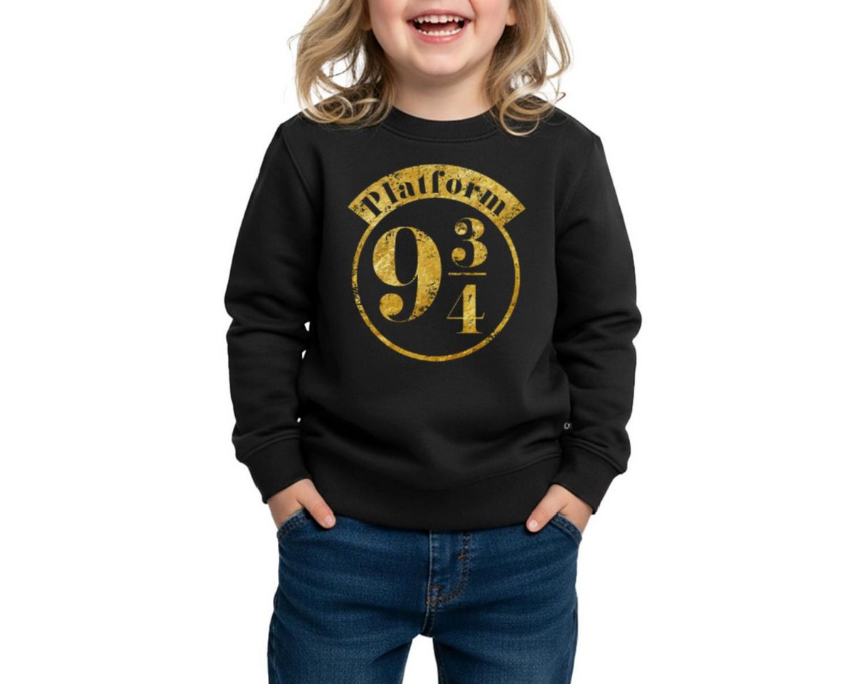 Spreadshirt Sweatshirt Harry Potter Platform 9 3/4 Gold REGULAR FIT Kinder/Teenager Premium B (1-tlg) von Spreadshirt
