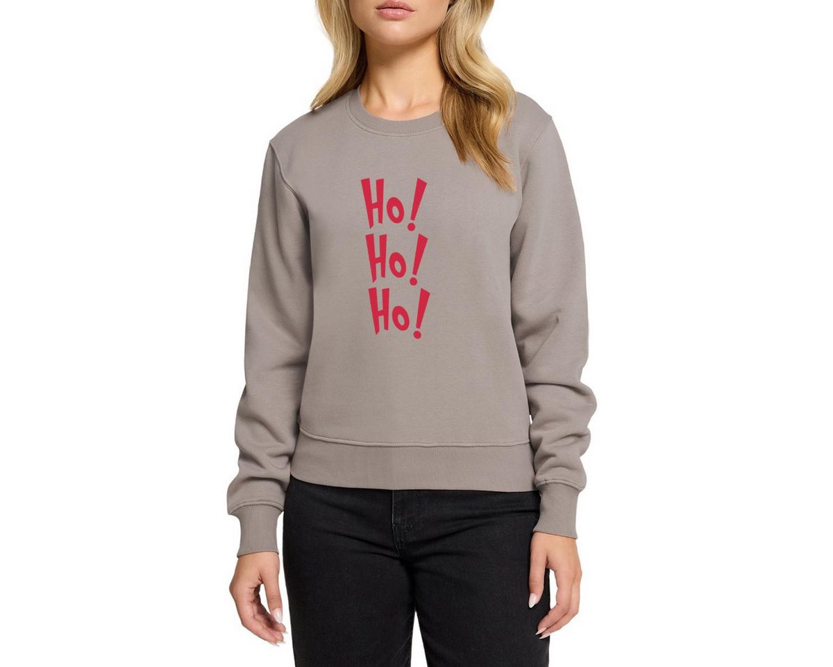 Spreadshirt Sweatshirt Ho Ho Ho Weihnachtsmotiv Lustig Santa Look Damen Premium Pullover (1-tlg) von Spreadshirt