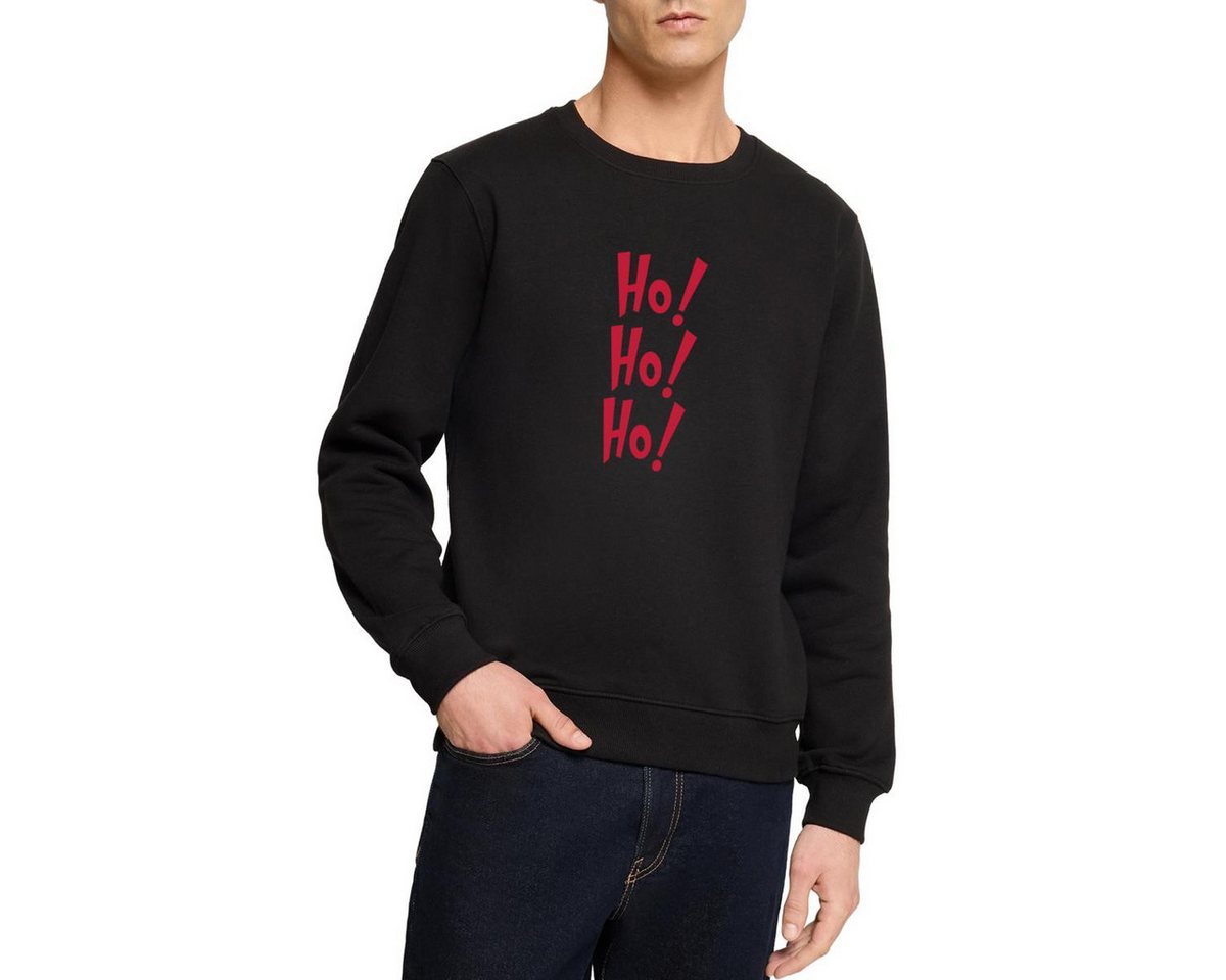Spreadshirt Sweatshirt Ho Ho Ho Weihnachtsmotiv Lustig Santa Look Herren Premium Pullover (1-tlg) von Spreadshirt
